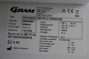 Gram BioCompact II RF410 Explosion-Proof Laboratory Freezer, 3 of 3