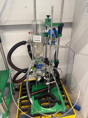 Chemglass Glass Condenser Assembly with Support Stand and Tubing for Reflux and Distillation-cover