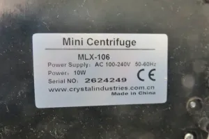 Crystal Scientific MLX-106 Mini Microcentrifuge with 6,000 RPM and 2,000 x g Capacity, 11 of 11