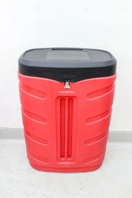 8-foot Curved Plastic Storage Container on Wheels, 25 lb Capacity