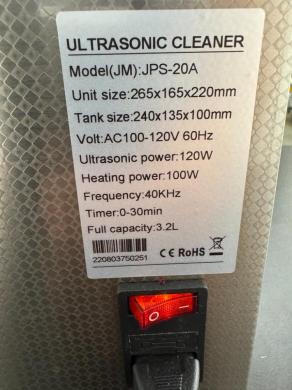 Vevor JPS-20A Digital Ultrasonic Cleaner for Precision Instrument Cleaning-cover