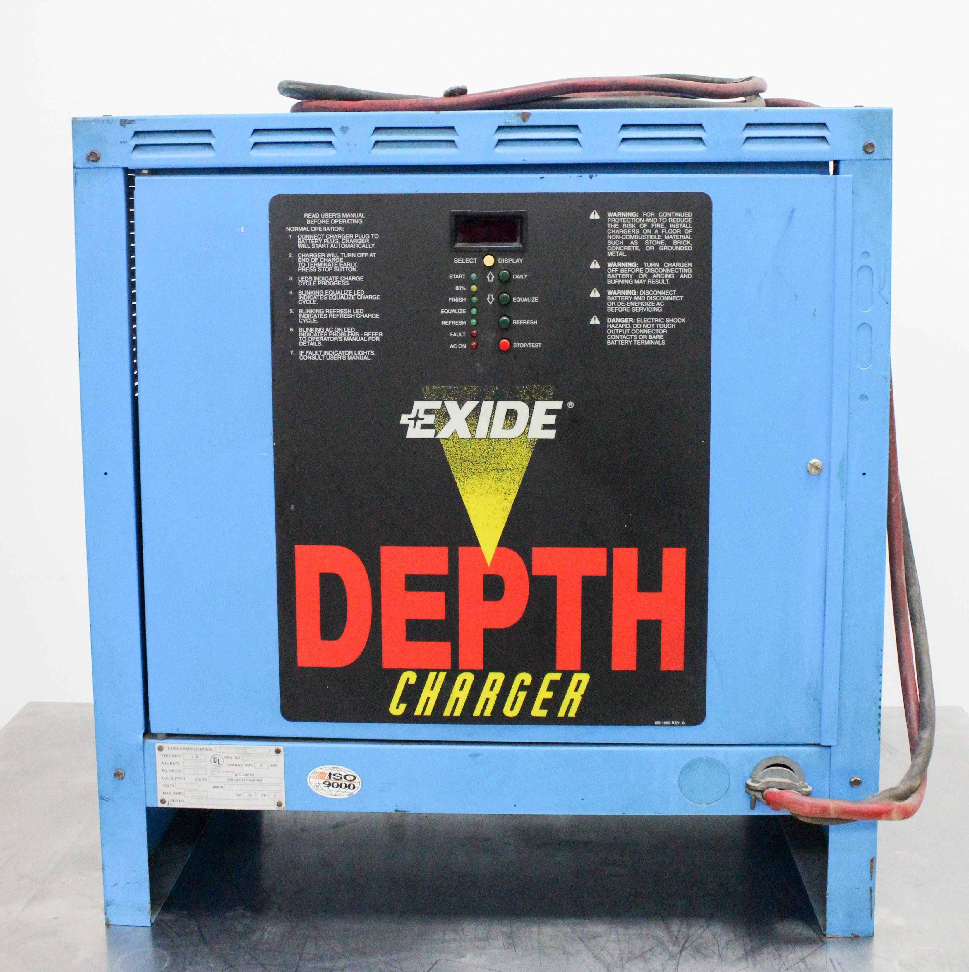 Exide D3E-12-850B Industrial Battery Charger for 24V 850Ah Lead-Acid Batteries