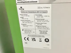 Stirling Ultracold ULT25NEU Portable -86°C Ultra-Low Temperature Freezer, 13 of 13
