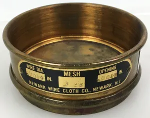 Newark Brass Sieve Kit - 3" Diameter, Set of 9, ASTM E-11 Compliant, 10 of 11
