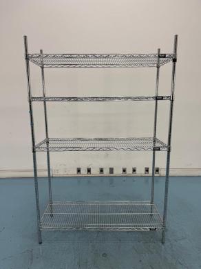 ULINE 4' Stationary Wire Shelving Unit for Laboratory Equipment Storage-cover