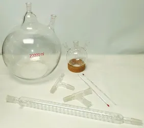 Short Path Distillation Apparatus Kit with 20L Boiling Flask and Accessories, 4 of 10