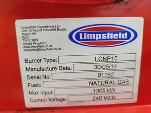Limpsfield LCNP15 Natural Gas Burner with Autoflame Control, 13 of 21