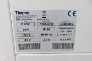 Thermo Scientific Heraeus Benchtop Incubator Model B 6060 with Microprocessor Temperature Control, 16 of 16