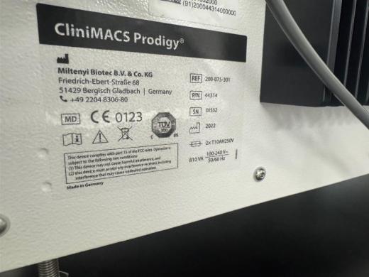 Miltenyi CliniMACS Prodigy Automated Cell Processing Platform with Integrated Peristaltic Pump-cover
