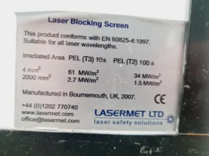 Lasermet Heavy Duty Laser Blocking Screen for Laboratory Laser Safety, 6 of 13