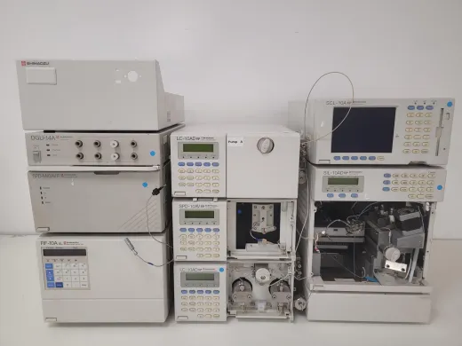 Shimadzu HPLC System with Multiple Components