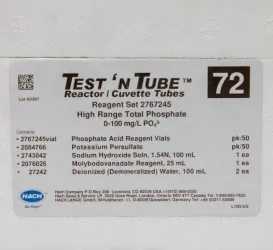 Hach 2767245 High Range Total Phosphate Test 'N Tube Kit with Matched Sample Cell, 6 of 8