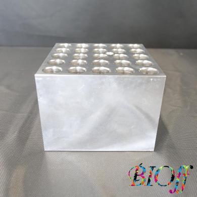 Used Aluminum Block, 5 × 5 Holes, 10.8 × 10.8 × 8 cm-cover