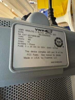 VWR Analog Heat Block-cover