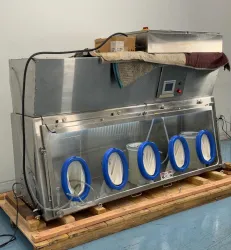 Walker Barrier Systems 37846-1A-D Stainless Steel 4-Glove Milling Isolator with Allen-Bradley HMI, 3 of 4