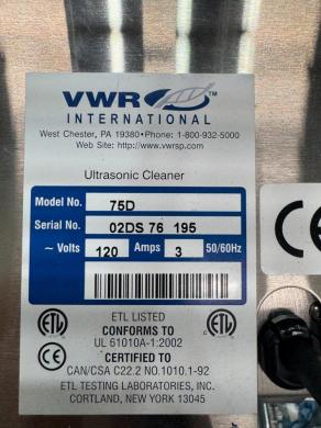 VWR Ultrasonic Cleaner-cover