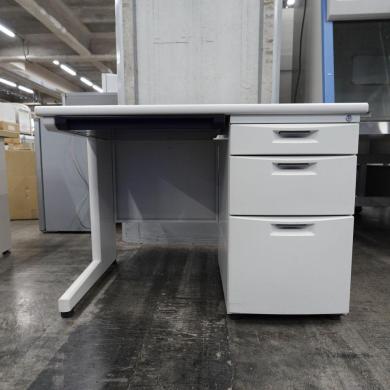 Itoki CZN-107CAB-W9W9 Single Pedestal Lab Desk 100x70x70cm Without Lock-cover
