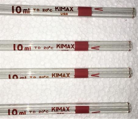 Kimble KIMAX 37000-10 Class B 10mL Volumetric Pipette-cover