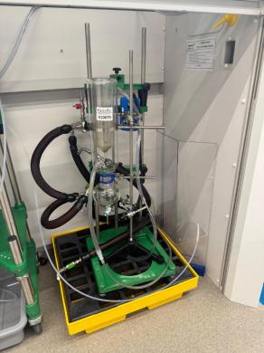 Chemglass Glass Condenser Assembly with Support Stand and Tubing for Reflux and Distillation-cover