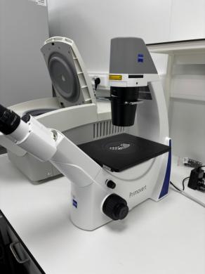 Carl Zeiss Primovert Inverted Microscope with Binocular Eyepieces and Transmitted Light Illumination-cover
