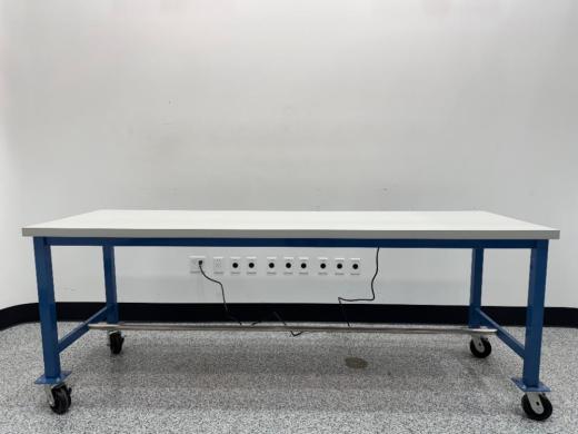 Global Industrial 8' Rolling Lab Bench with Locking Casters and Electrical Receptacles-cover