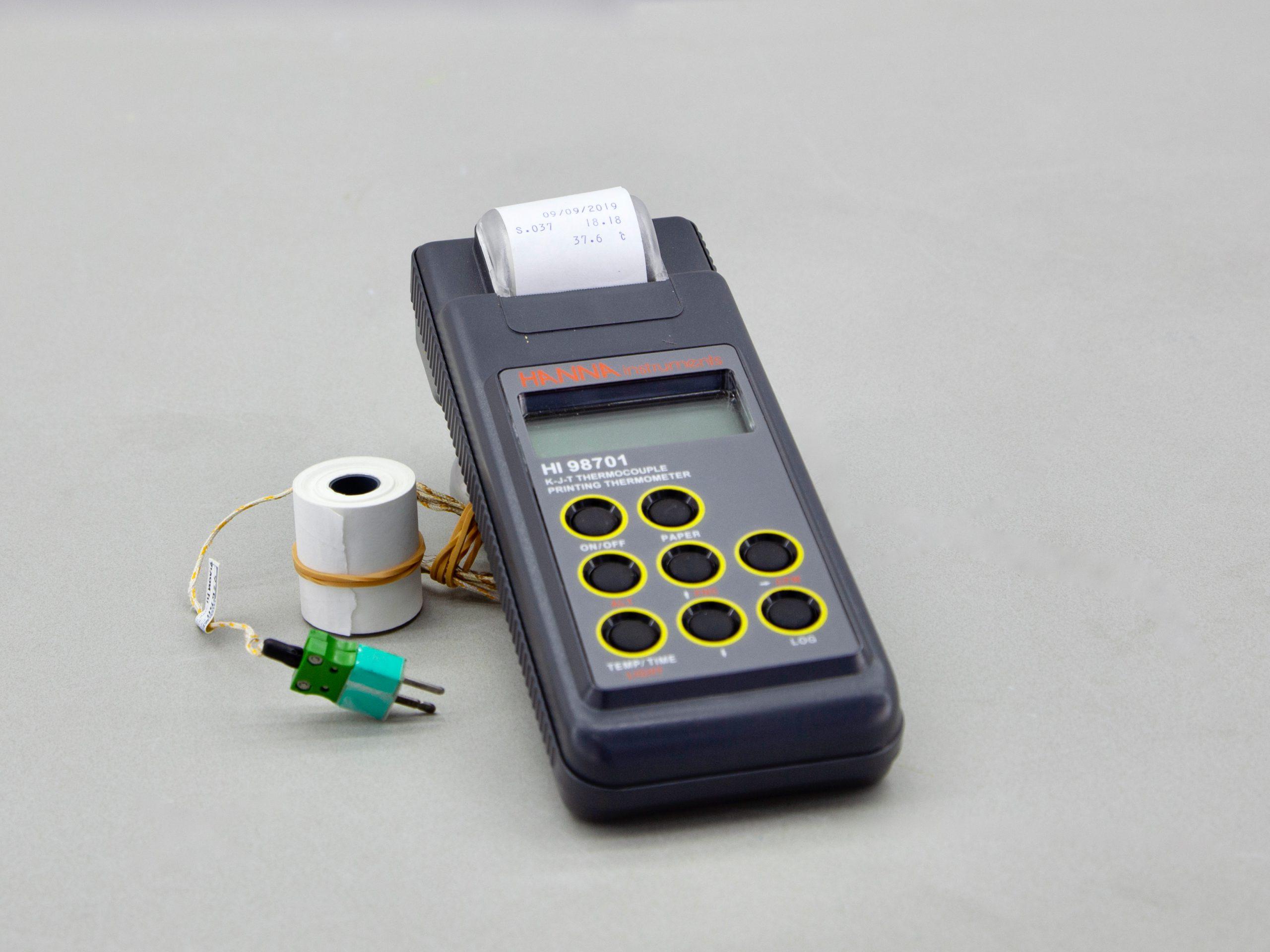 Hanna HI 98701 Portable K-J-T Thermocouple Thermometer with Built-in Printer