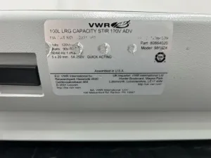 VWR 100L Large Capacity Digital Laboratory Stirrer with Flat-Top Platform, Model 986224, 4 of 4