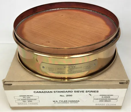 Tyler #200 All Brass 12" Test Sieve with 75μm Aperture
