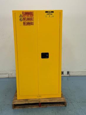 Uline H-1565M-Y Flammable Liquid Storage Cabinet 60-Gallon Capacity-cover