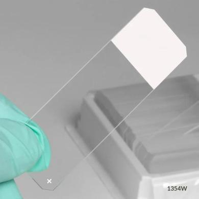 Globe Scientific Diamond® White Glass Charged Adhesive Microscope Slides with Clipped Corners 1354W-cover