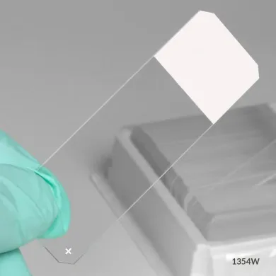 Globe Scientific Diamond® White Glass Charged Adhesive Microscope Slides with Clipped Corners 1354W