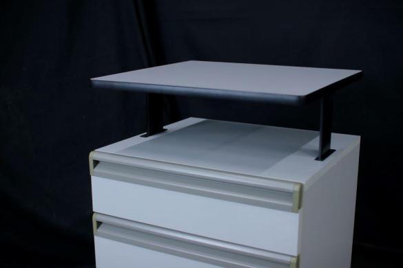 ATOM 3-Drawer Mobile Laboratory Side Desk with Extendable Tabletop, 48 × 52 × 68 cm-cover
