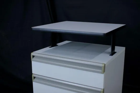 ATOM 3-Drawer Mobile Laboratory Side Desk with Extendable Tabletop, 48 × 52 × 68 cm