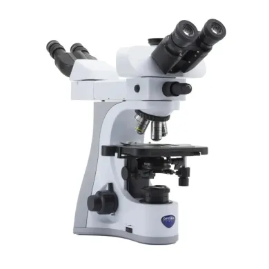 B-510 Trinocular Brightfield Microscope with 1000x IOS PLAN Objectives and Dual-Head Face-to-Face Design