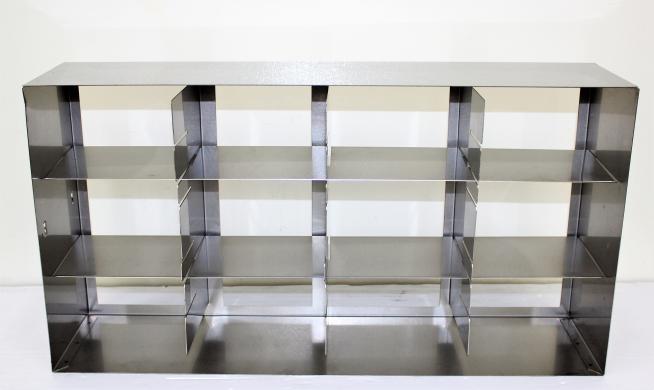 Stainless Steel Upright ULT Freezer Rack with Adjustable Shelves for 12 Boxes (-80°C)-cover