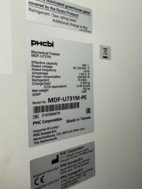 PHC Corporation MDF-U731M-PES -30°C Biomedical Freezer with Digital Control Panel-cover