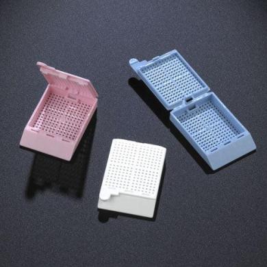 Globe Scientific 1095W Biopsy Cassettes with Attached Lids, 35° Angled, Bulk Pack-cover