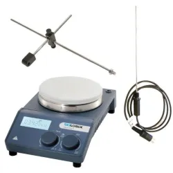 Scilogex SCI340-ProT Circular LCD Digital Magnetic Hotplate Stirrer, ceramic plate, with PT1000 Sensor & Sensor Stand, 2 of 5