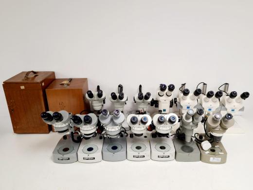 Job Lot of 16 Zeiss Optical and Biological Microscopes-cover