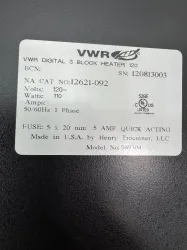 VWR Digital Heat Block - Laboratory Benchtop Dry Block Heater for Precise Sample Heating, 3 of 3