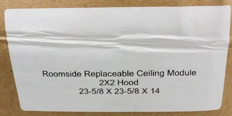 Roomside Replaceable Ceiling Module Hood 23-5/8" x 23-5/8" x 14" for Clean Room Environments
