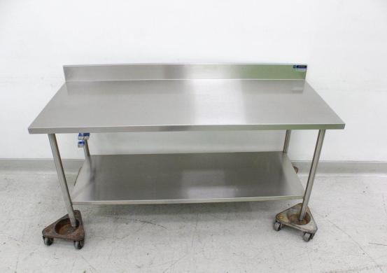Amtekco 6 ft Stainless Steel Laboratory Table with Backsplash Model 4WT372SD5BSMCR-cover