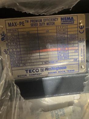 TECO Westinghouse NP3504G Inverter Duty Premium Efficiency TEFC Motor, 50 HP, 460 V, 1770 RPM-cover