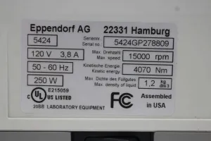 Eppendorf 5424 High-Speed Centrifuge, 6 of 6