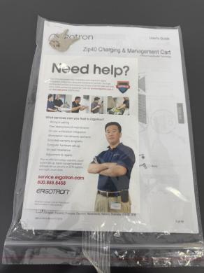 Ergotron Ergite-016 Mobile Lockable Device Charging Cart with Ventilated Steel Cabinet-cover