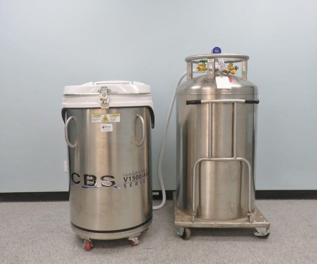 Custom Biogenic Systems CBS V1500-AB Isothermal Liquid Nitrogen Freezer for Vapor-Phase Cryogenic Storage