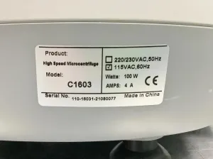 VWR C1603 High Speed Benchtop Centrifuge with Fixed-Angle Rotor, 9 of 11