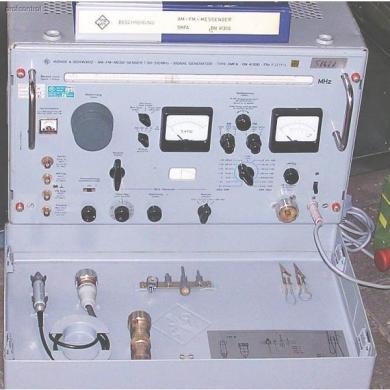 R&S SMFA HF-VHF-SHF Signal Generator 1.39-510 MHz AM FM Output level 0.03uV - 2V-cover