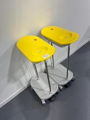 HEPRO Set of 2 Mobile Cleaning Bucket Holders with Yellow Platform-cover