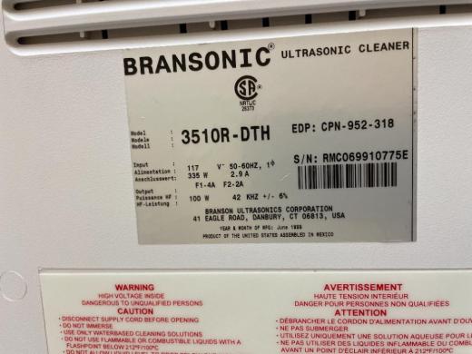 Branson Bransonic 3510R-DTH Digital Ultrasonic Cleaner with Temperature Control-cover